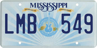 MS license plate LMB549