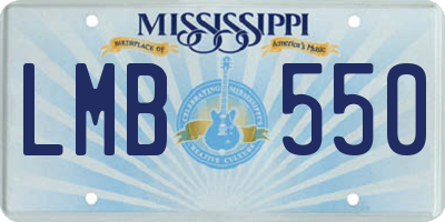 MS license plate LMB550