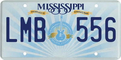 MS license plate LMB556