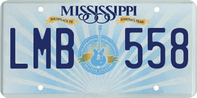 MS license plate LMB558