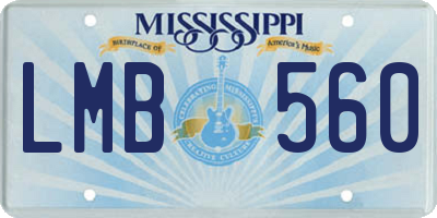 MS license plate LMB560