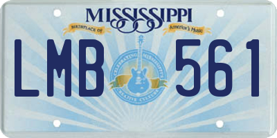 MS license plate LMB561
