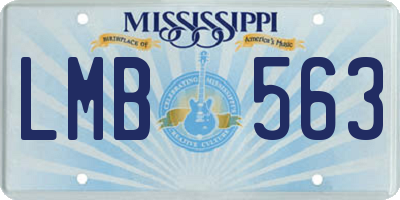MS license plate LMB563