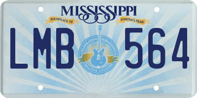 MS license plate LMB564