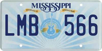 MS license plate LMB566