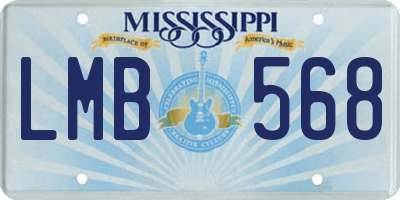 MS license plate LMB568