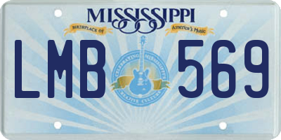 MS license plate LMB569