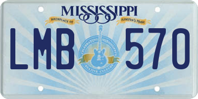 MS license plate LMB570