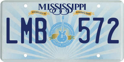 MS license plate LMB572
