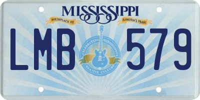 MS license plate LMB579