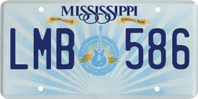 MS license plate LMB586