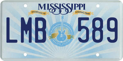 MS license plate LMB589