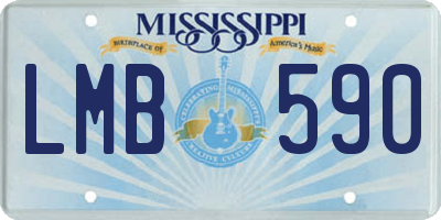 MS license plate LMB590