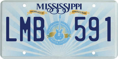MS license plate LMB591