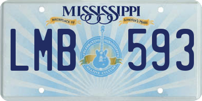 MS license plate LMB593