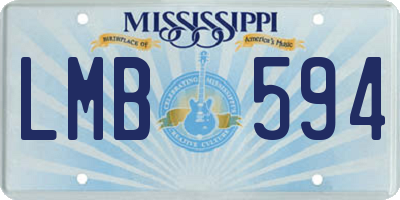 MS license plate LMB594