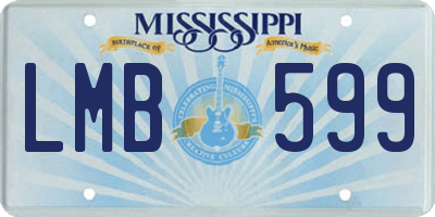 MS license plate LMB599