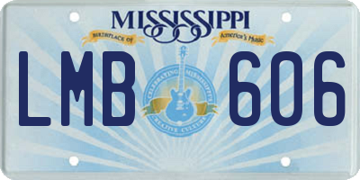 MS license plate LMB606