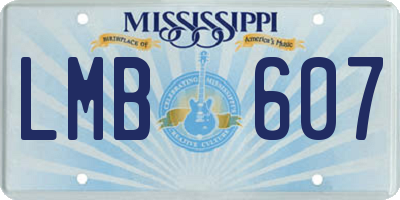 MS license plate LMB607