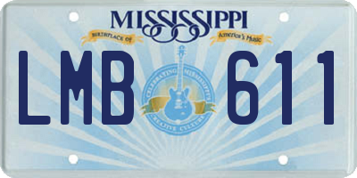MS license plate LMB611