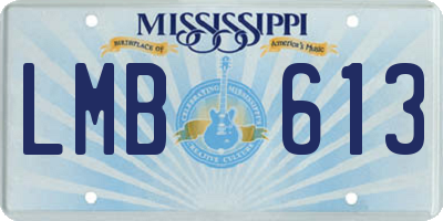 MS license plate LMB613
