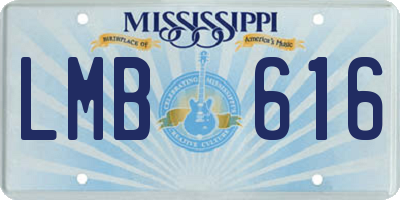 MS license plate LMB616