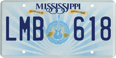 MS license plate LMB618