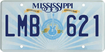 MS license plate LMB621