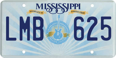MS license plate LMB625