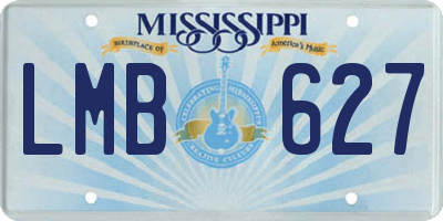 MS license plate LMB627