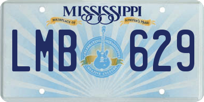 MS license plate LMB629