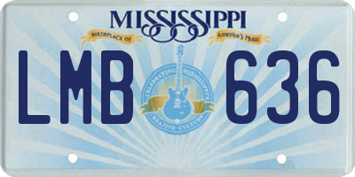 MS license plate LMB636