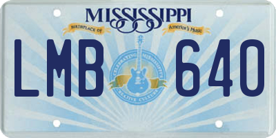 MS license plate LMB640