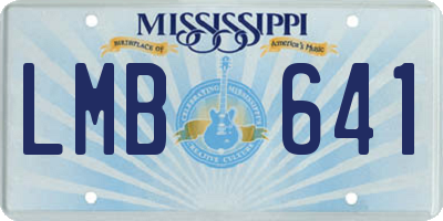 MS license plate LMB641