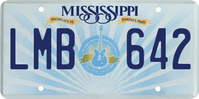 MS license plate LMB642