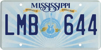 MS license plate LMB644