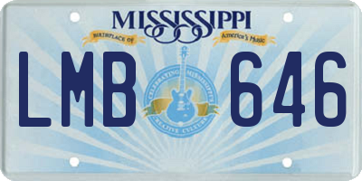MS license plate LMB646