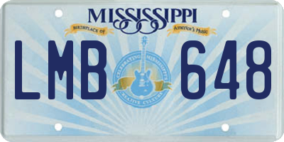 MS license plate LMB648