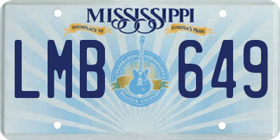MS license plate LMB649