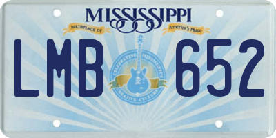 MS license plate LMB652
