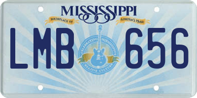 MS license plate LMB656