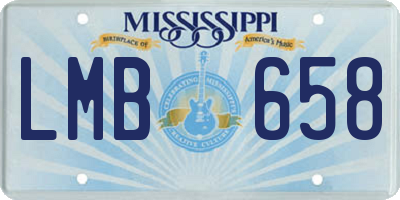 MS license plate LMB658