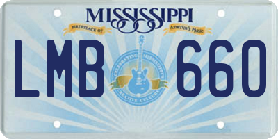 MS license plate LMB660