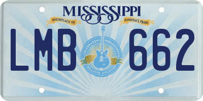 MS license plate LMB662