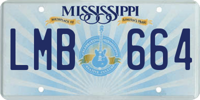 MS license plate LMB664