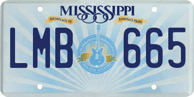 MS license plate LMB665