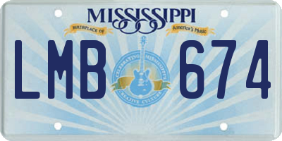 MS license plate LMB674