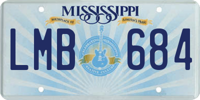 MS license plate LMB684