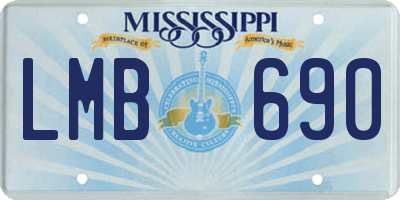 MS license plate LMB690