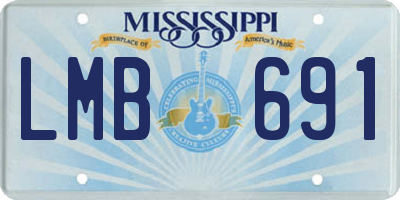 MS license plate LMB691